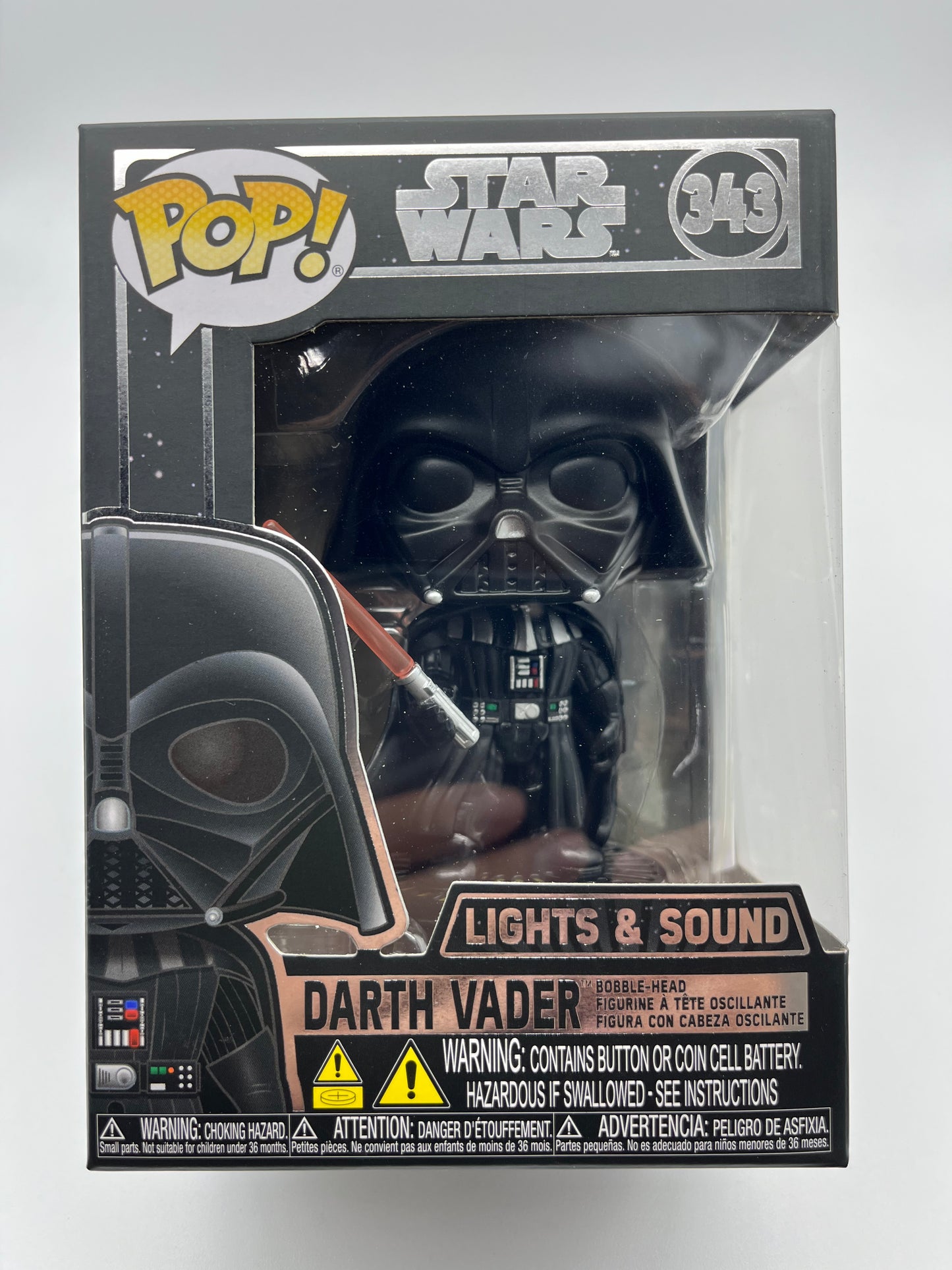 Funko Pop! Star Wars Darth Vader Electronic 'Lights & Sound' #343 Collectible Vinyl Figure