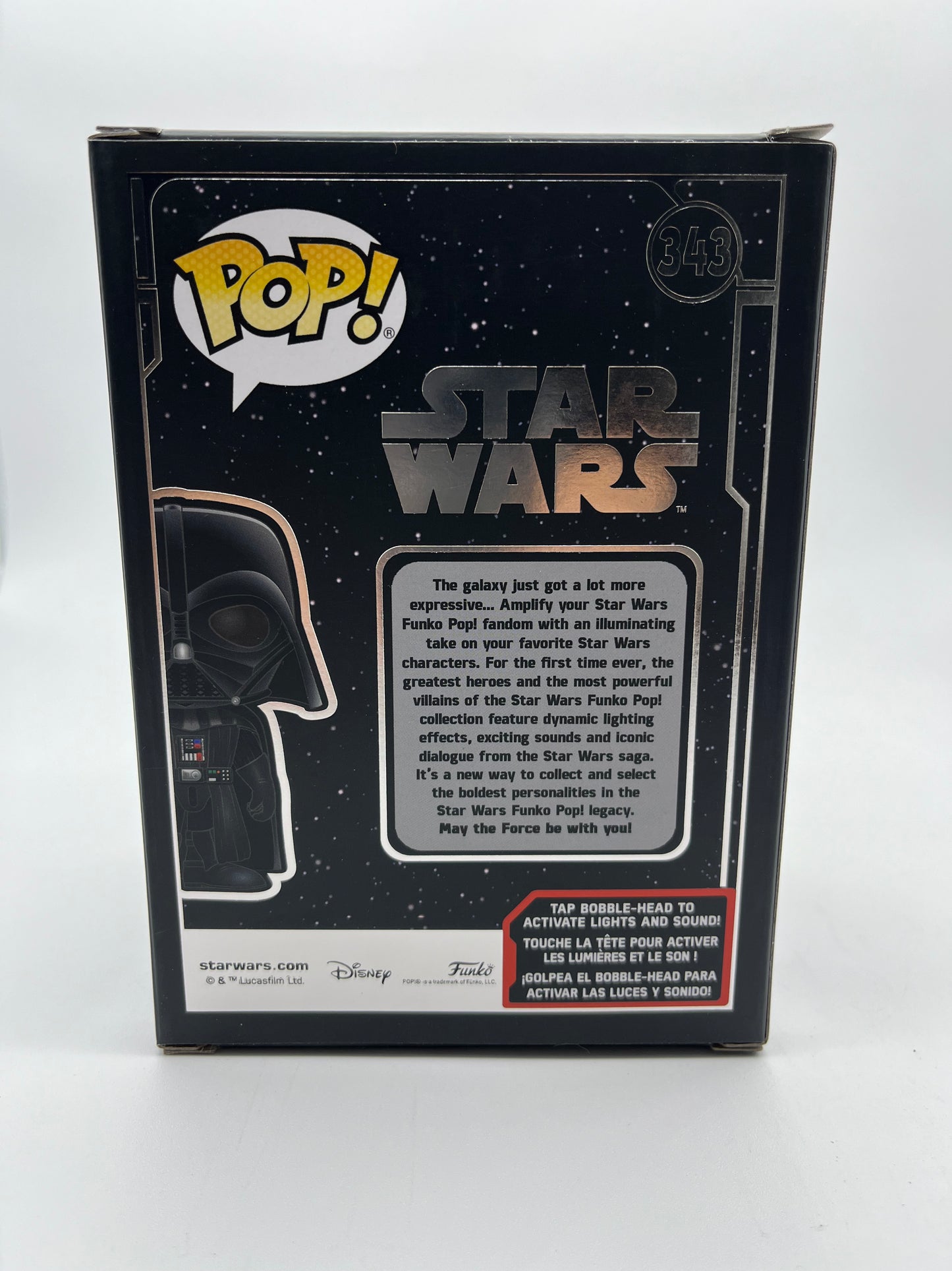 Funko Pop! Star Wars Darth Vader Electronic 'Lights & Sound' #343 Collectible Vinyl Figure