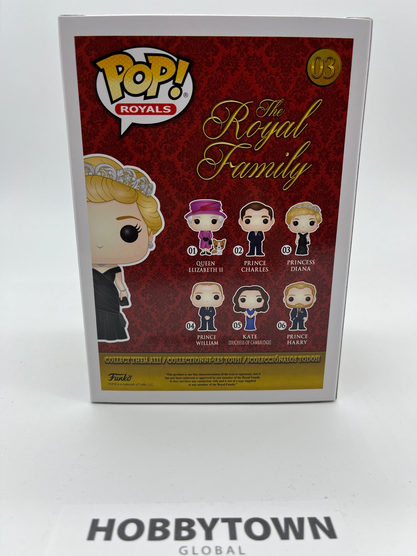 Funko Pop! Royal Family: Princess Diana of Wales in Red Dress 'Chase' #03 Special Edition Collectible Vinyl Figure