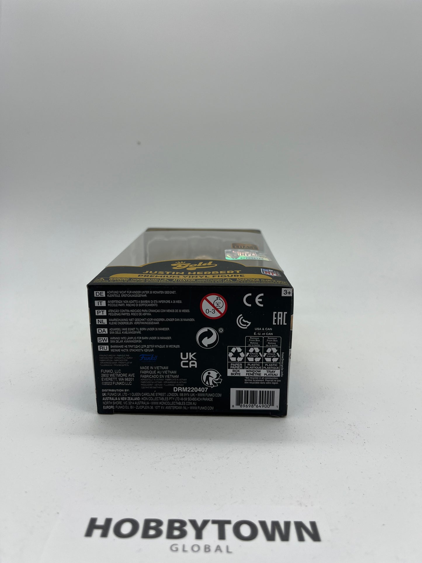 Funko Gold Vinyl: NFL - Justin Herbert 'CHASE' White Jersey Los Angeles Chargers, 5 Inch Premium Collectible Vinyl Figure