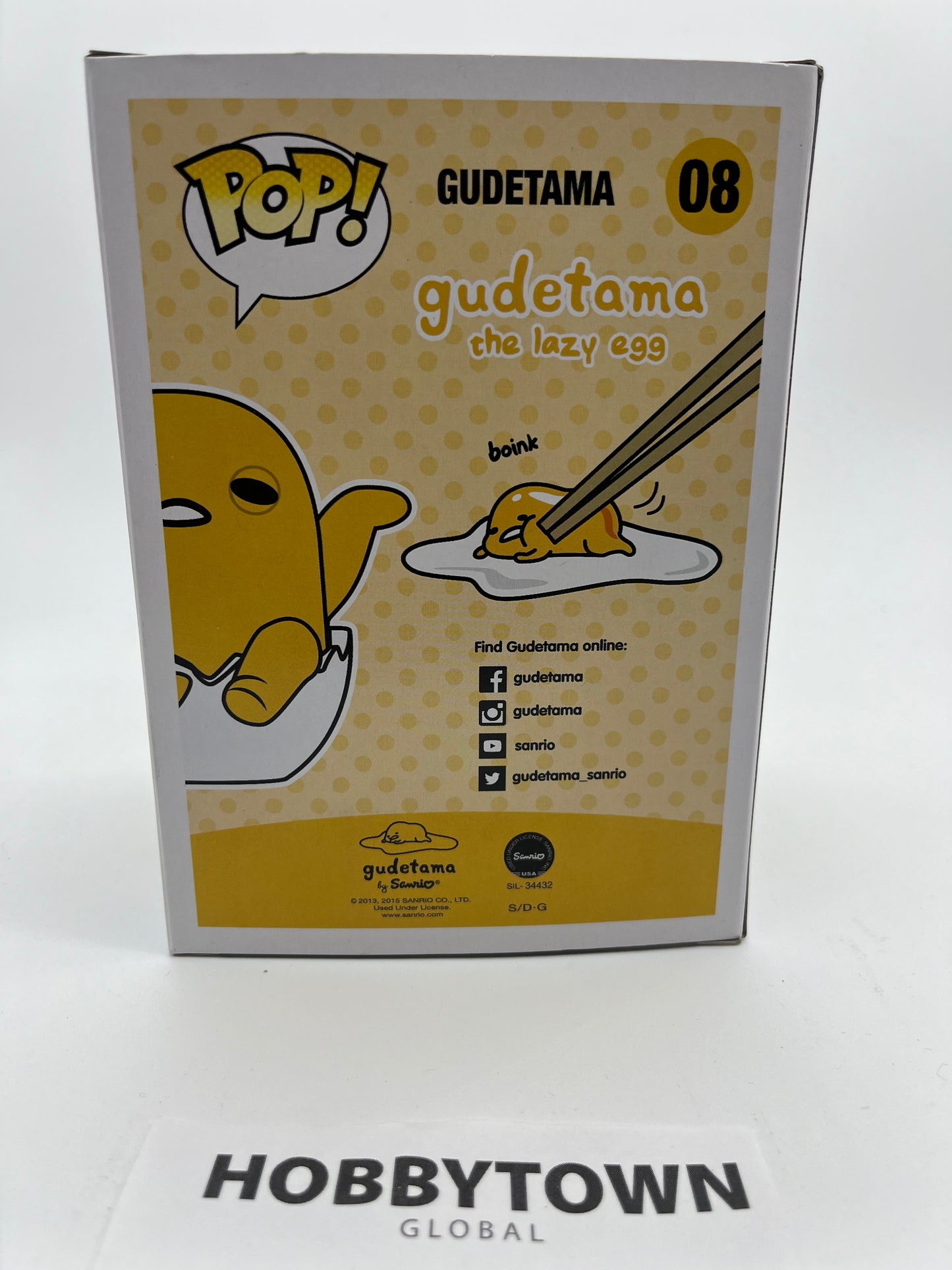 Funko POP! Sanrio: Gudetama the Lazy Egg #08 Collectible Vinyl Figure
