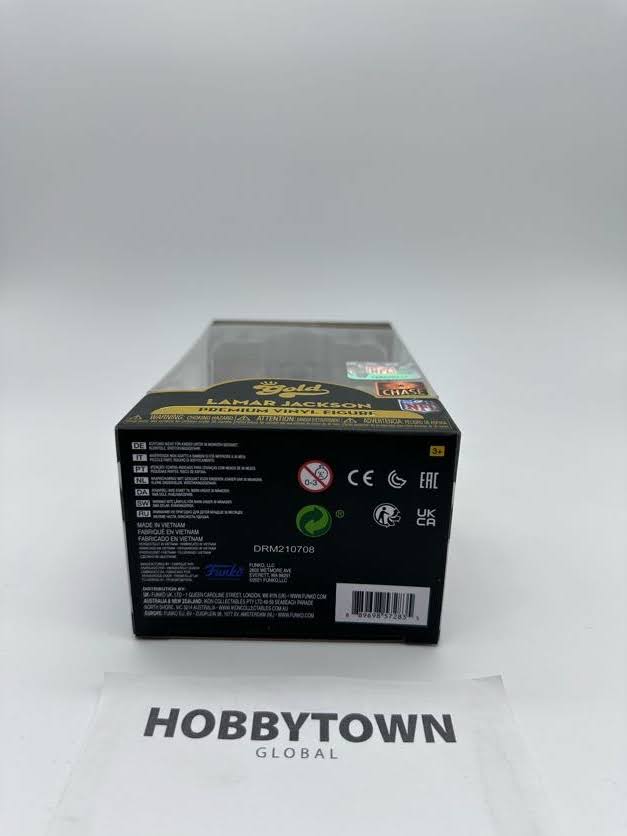 Funko Gold Vinyl: NFL - Lamar Jackson in White Baltimore Ravens Jersey 'CHASE' 5 Inch Premium Collectible Vinyl Figure