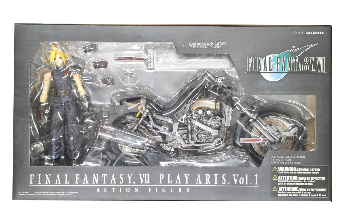 Square Enix Final Fantasy VII: Cloud Strife & Hardy Daytona Play Arts Action Figure