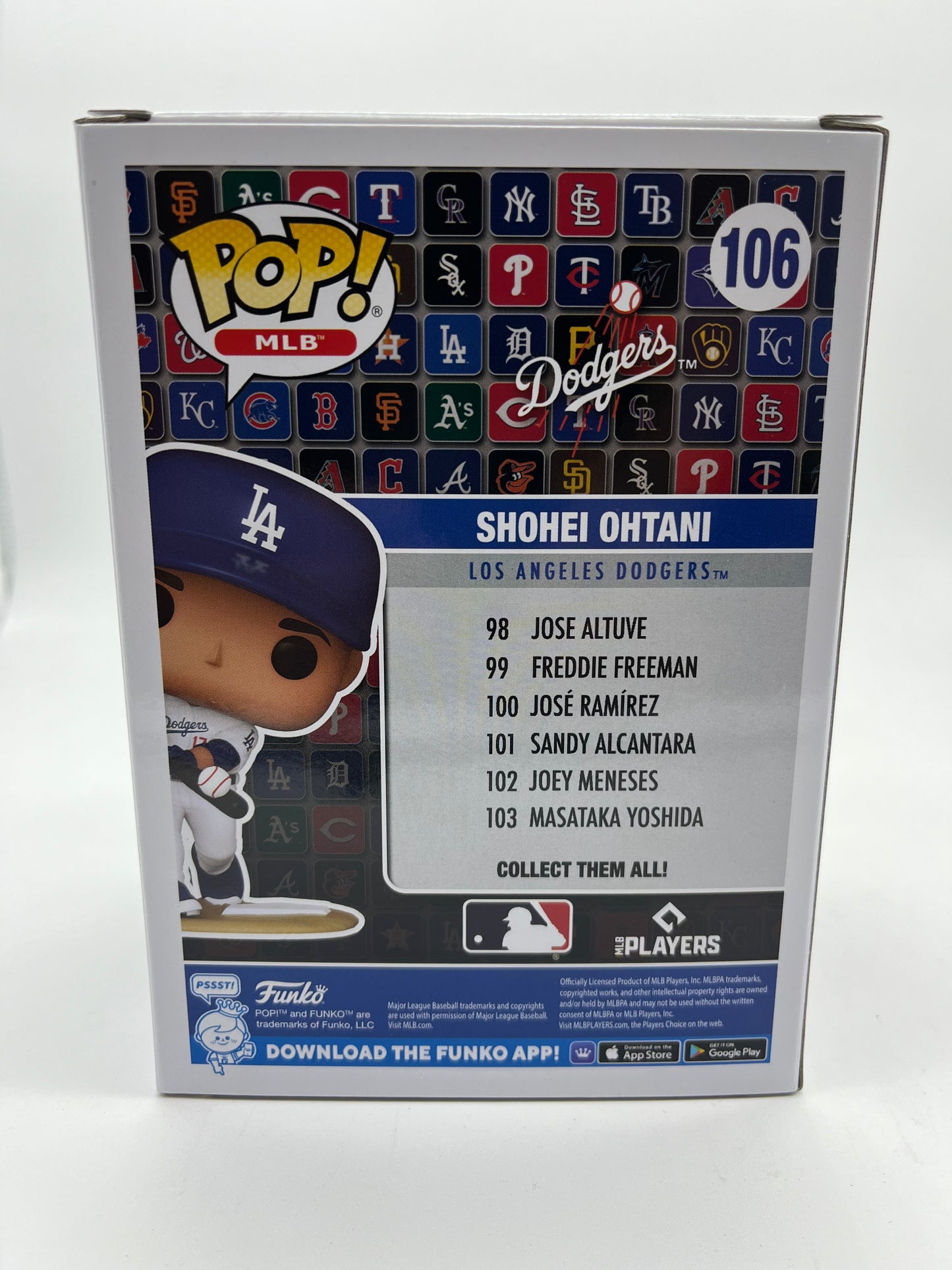 Funko Pop! MLB - LA Dodgers -Shohei Ohtani (Home White Jersey) #106 Collectible Vinyl Figure