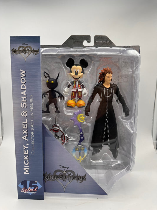 Disney Diamond Select Toys Kingdom Hearts Mickey, Axel and Shadow