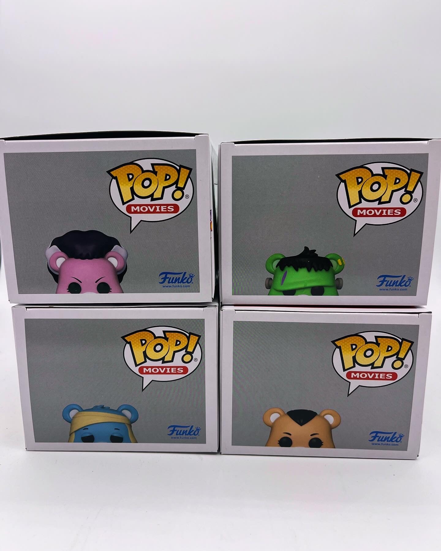 Funko Pop! Movies: Care Bears x Universal Monsters - Lot of 4-  Bedtime Bear, Grumpy Bear, Tenderheart Bear, and Cheer Bear Collectible Vinyl Figures