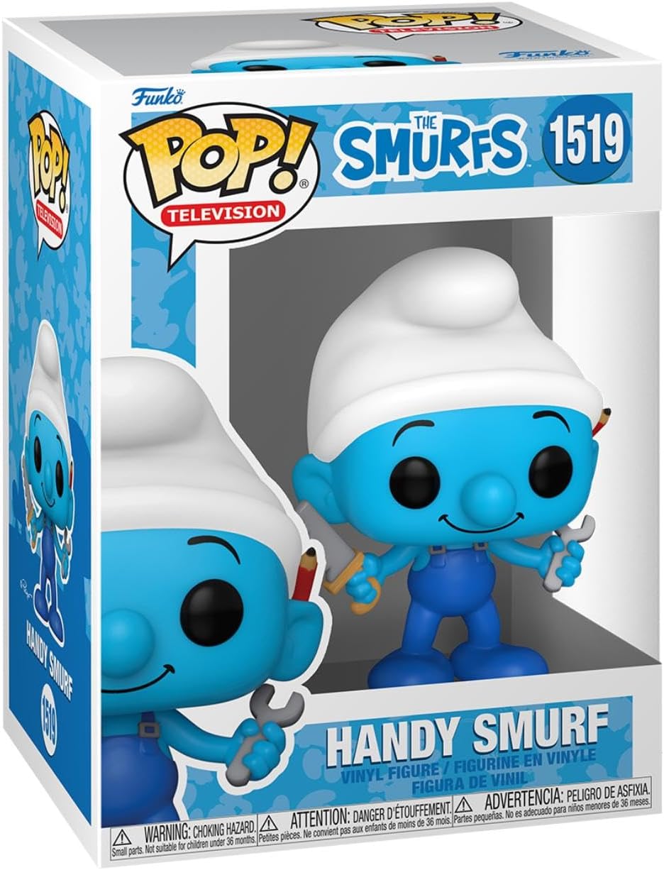 Funko Pop Smurfs: Handy Smurf Figure