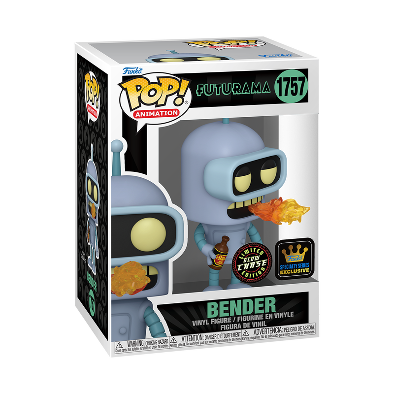 Funko Pop CHASE Futurama - Bender (GITD) Figure (Specialty Series)