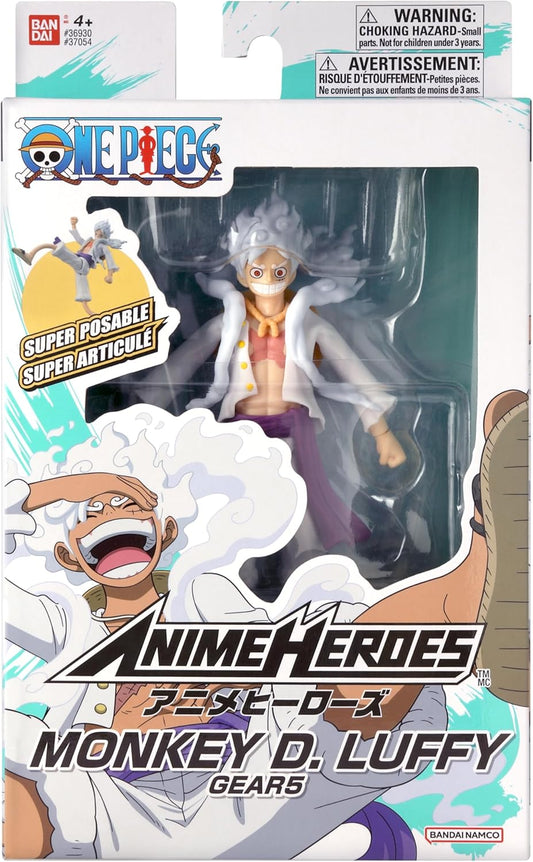 Bandai One Piece: Monkey D. Luffy (Gear5) Anime Heroes Action Figure