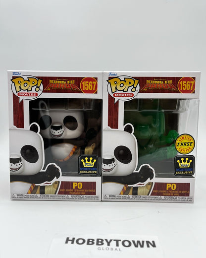 Funko Pop! Lot of 2 - Kung Fu Panda - Po 'Chase' and Common #1567 Collectible Vinyl Figure