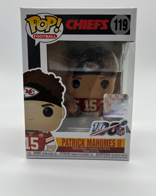 Funko Pop! Football: Patrick Mahomes II #119 - Kansas City Chiefs Red Jersey Vinyl Figure