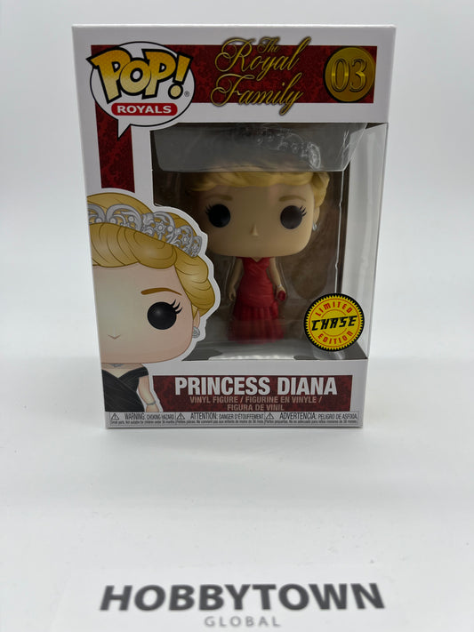 Funko Pop! Royal Family: Princess Diana of Wales in Red Dress 'Chase' #03 Special Edition Collectible Vinyl Figure