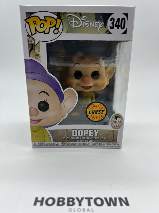 Funko Pop! Disney: Snow White - Dopey 'CHASE' #340 Limited Edition Collectible Vinyl Figure