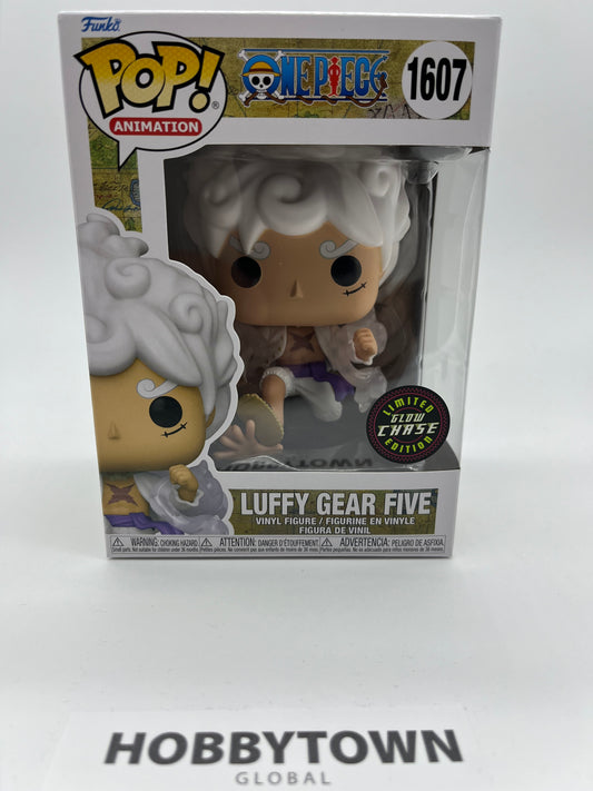 Funko Pop! Animation: One Piece: Luffy Gear Five Glow in the Dark 'CHASE' #1607 Limited Edition Collectible Vinyl Figure