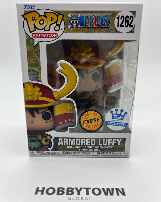 Funko Pop! Animation: One Piece - Armored Luffy 'CHASE' (Funko Shop Exclusive) #1262 Collectible Vinyl Figure