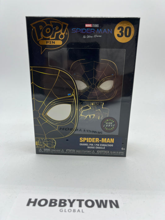 Funko Pop! Pins: Marvel: Spider-Man Tom Holland 'CHASE' #30 Glows in the Dark  Limited Edition Collectible Pin