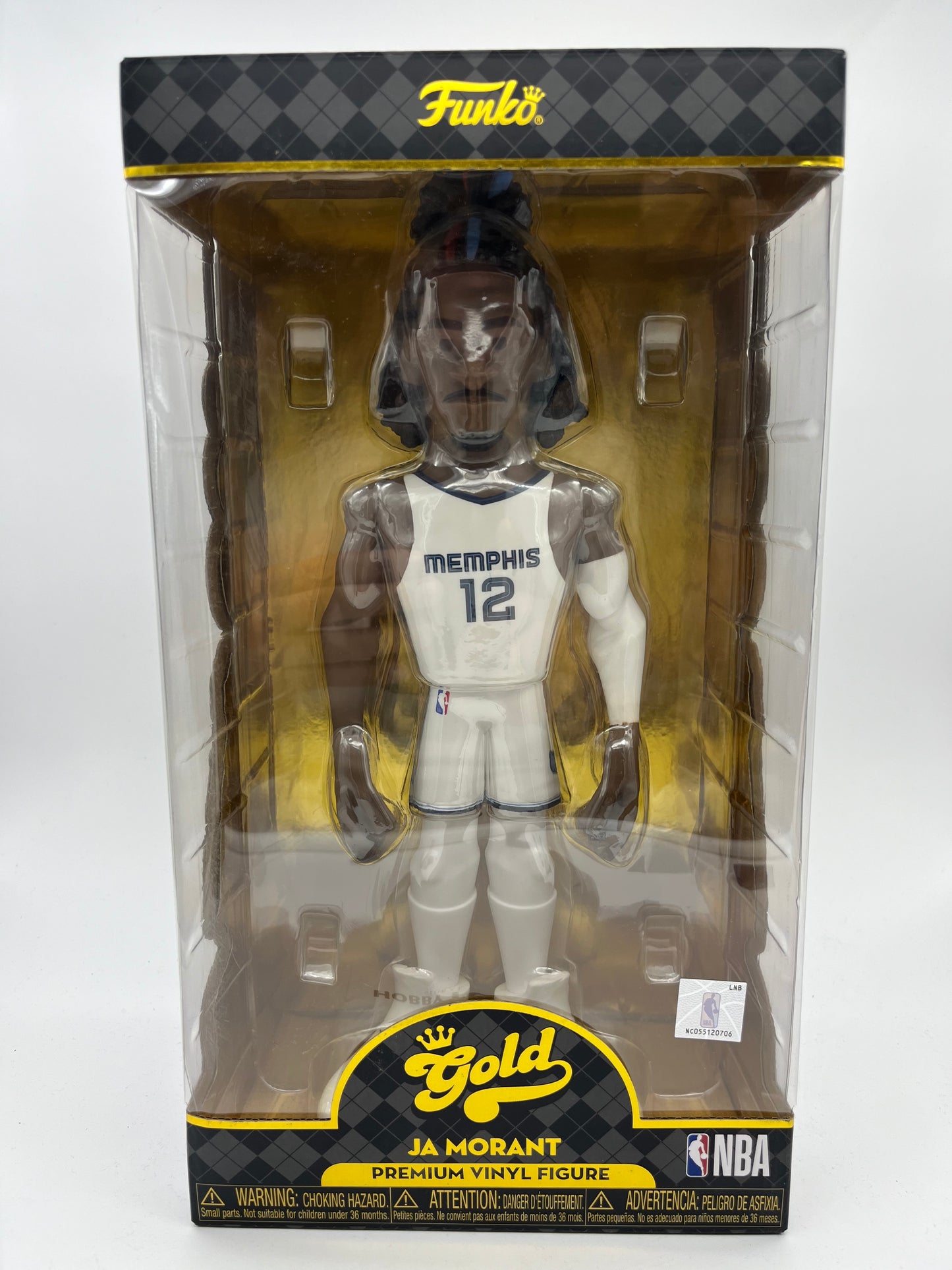 Funko Gold Vinyl: NBA - Ja Morant, Memphis Grizzlies, 12 Inch Premium Collectible Vinyl Figure