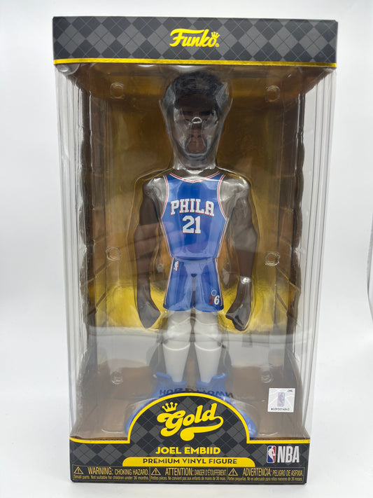 Funko Gold Vinyl: NBA - Joel Embiid, Philadelphia 76ers, 12 Inch Premium Collectible Vinyl Figure