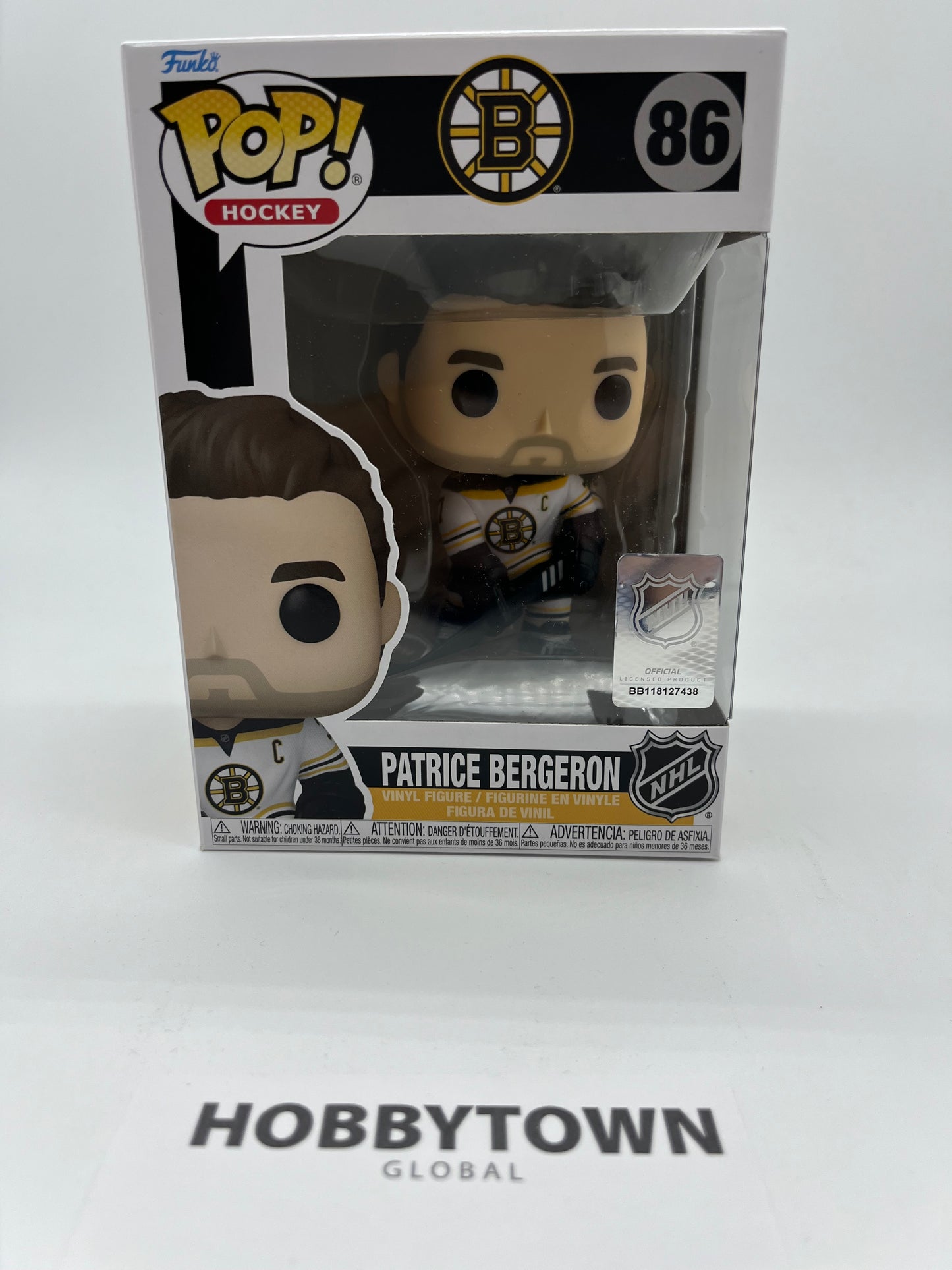 Funko POP! NHL: Bruins - Patrice Bergeron in Black Jersey #86 Collectible Vinyl Figure