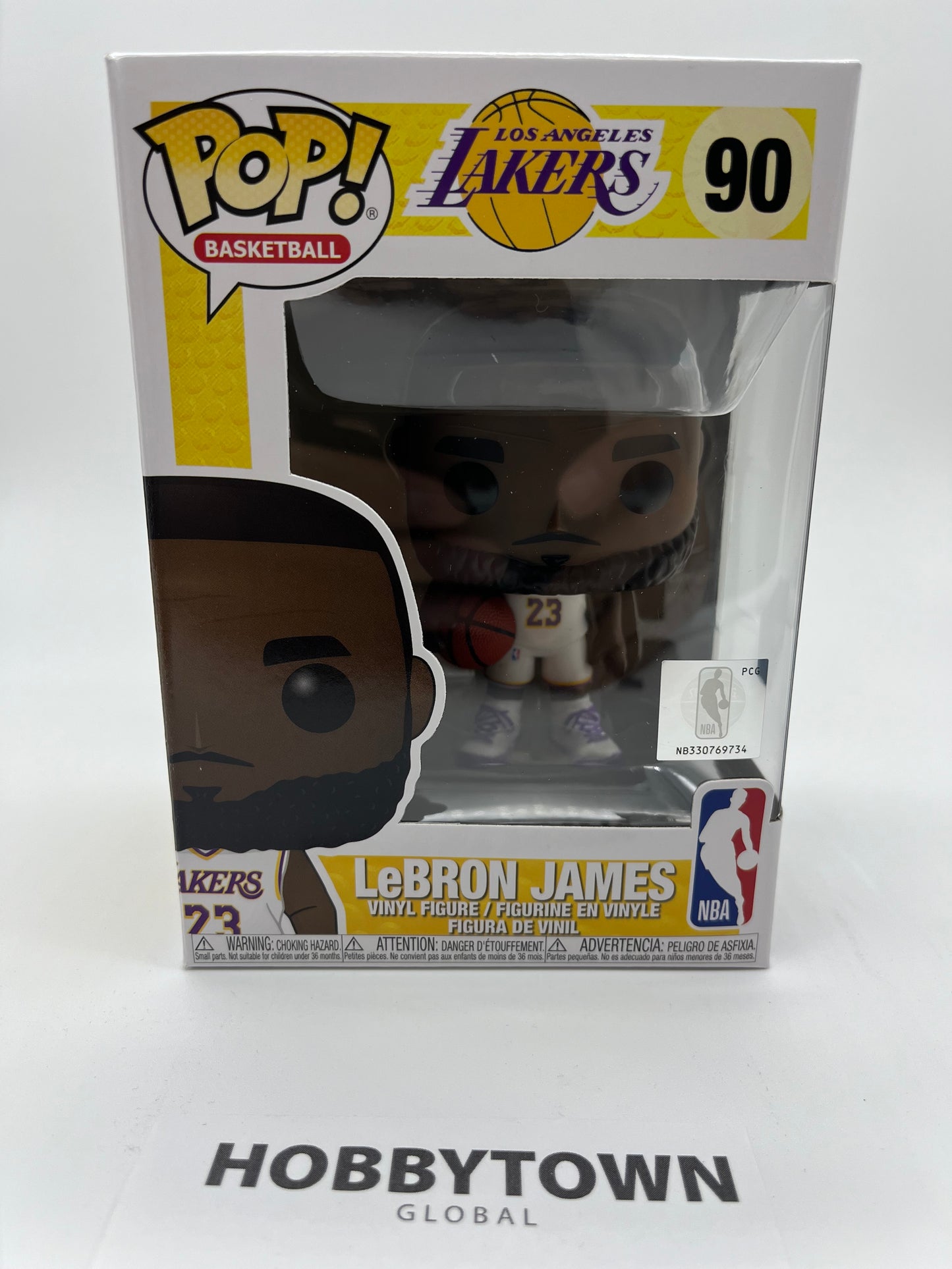 Funko POP! NBA: LeBron James in White Los Angeles Lakers Jersey #90 Collectible Vinyl Figure