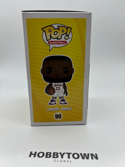 Funko POP! NBA: LeBron James in White Los Angeles Lakers Jersey #90 Collectible Vinyl Figure