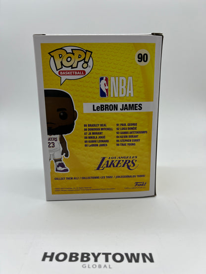 Funko POP! NBA: LeBron James in White Los Angeles Lakers Jersey #90 Collectible Vinyl Figure