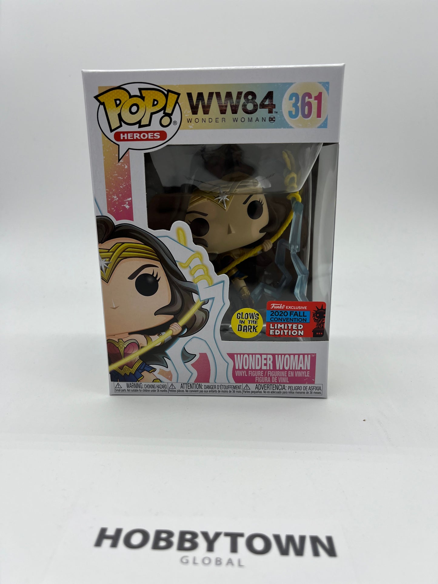 Funko POP! Heroes -  Wonder Woman WW84 Glows in the Dark NYCC 2020 Funko Exclusive #361 Collectible Vinyl Figure