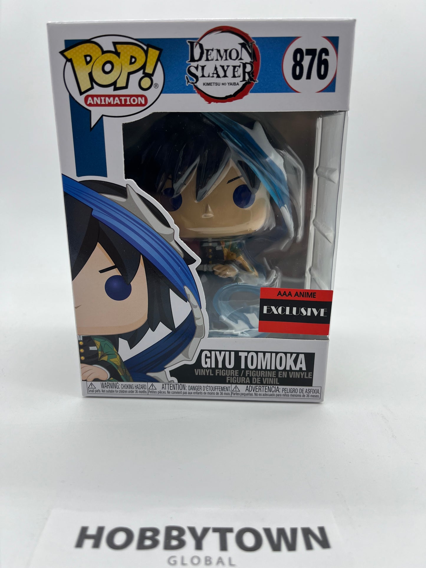 Funko Pop! Demon Slayer: Giyu Tomioka (AAA Anime Exclusive) #876 Collectible Vinyl Figure