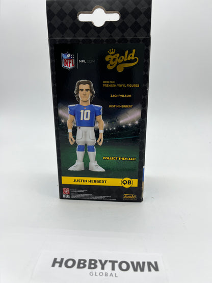 Funko Gold Vinyl: NFL - Justin Herbert in Blue Los Angeles Chargers Jersey, 5 Inch Premium Collectible Vinyl Figure