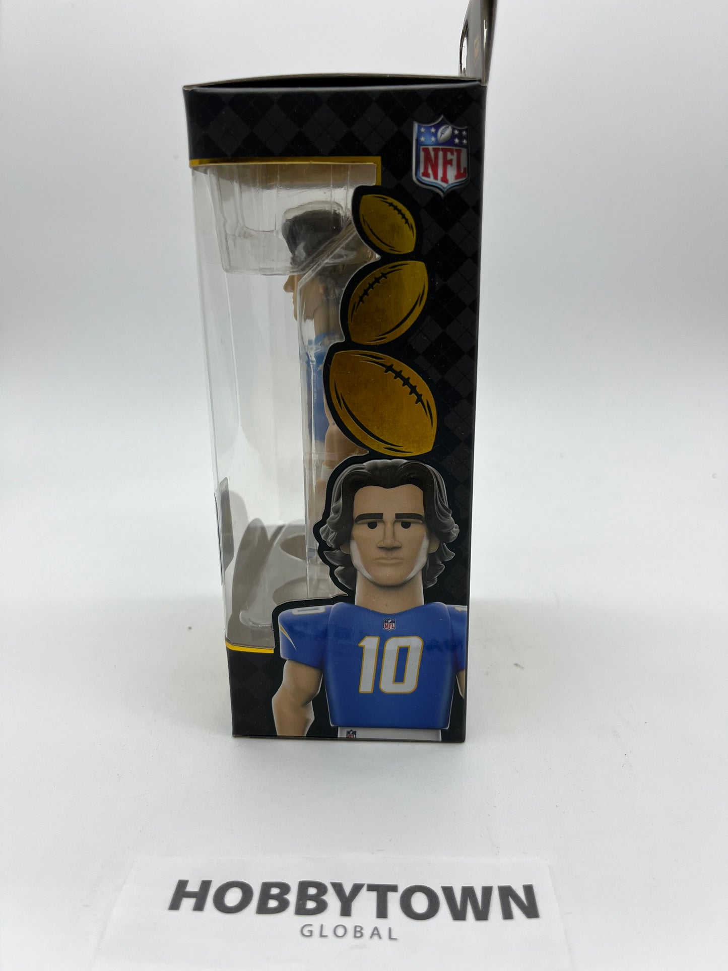 Funko Gold Vinyl: NFL - Justin Herbert in Blue Los Angeles Chargers Jersey, 5 Inch Premium Collectible Vinyl Figure