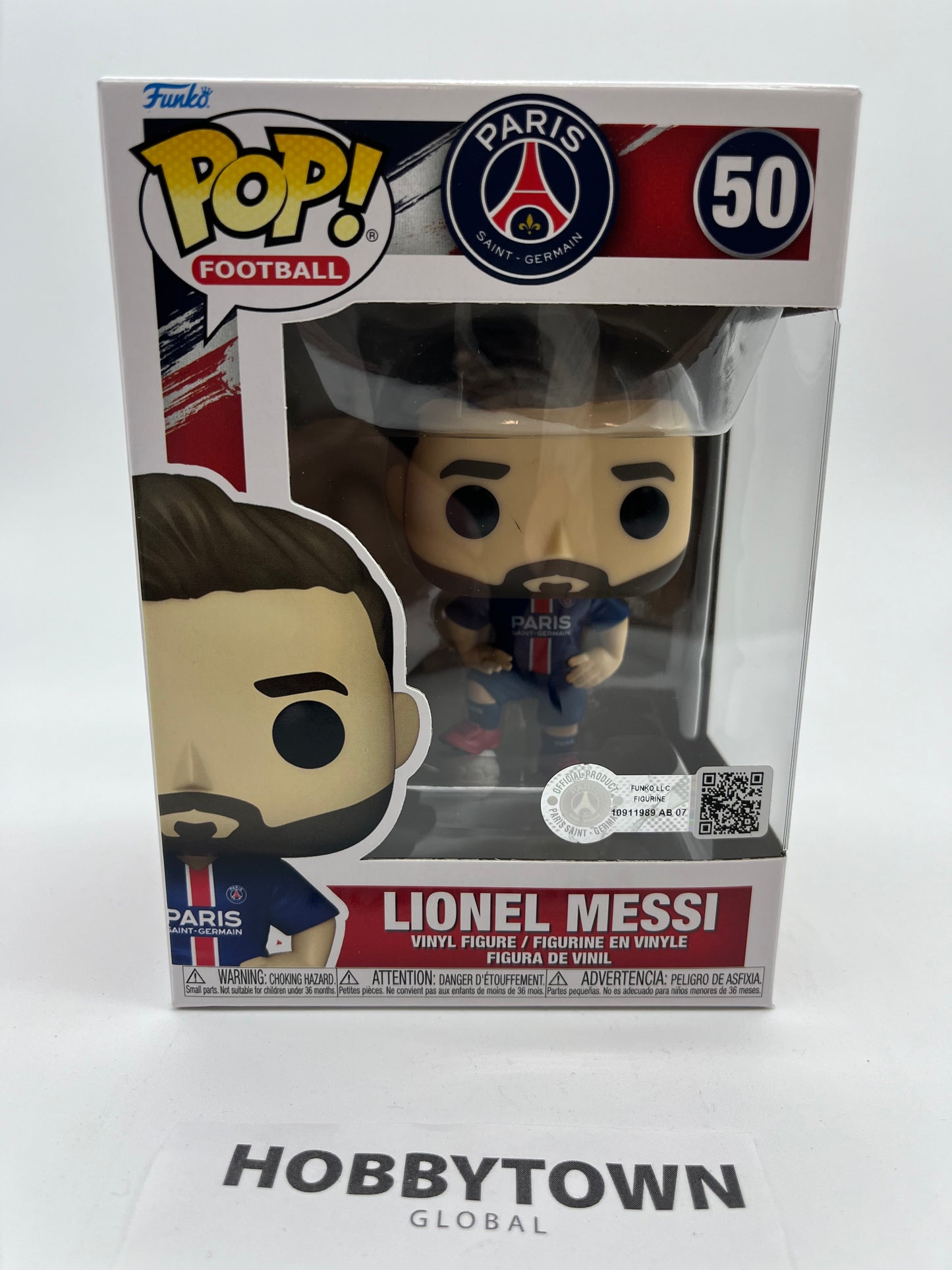 Funko Pop! Football: Paris Saint-Germain - Lionel Messi #50 Collectible Vinyl Figure