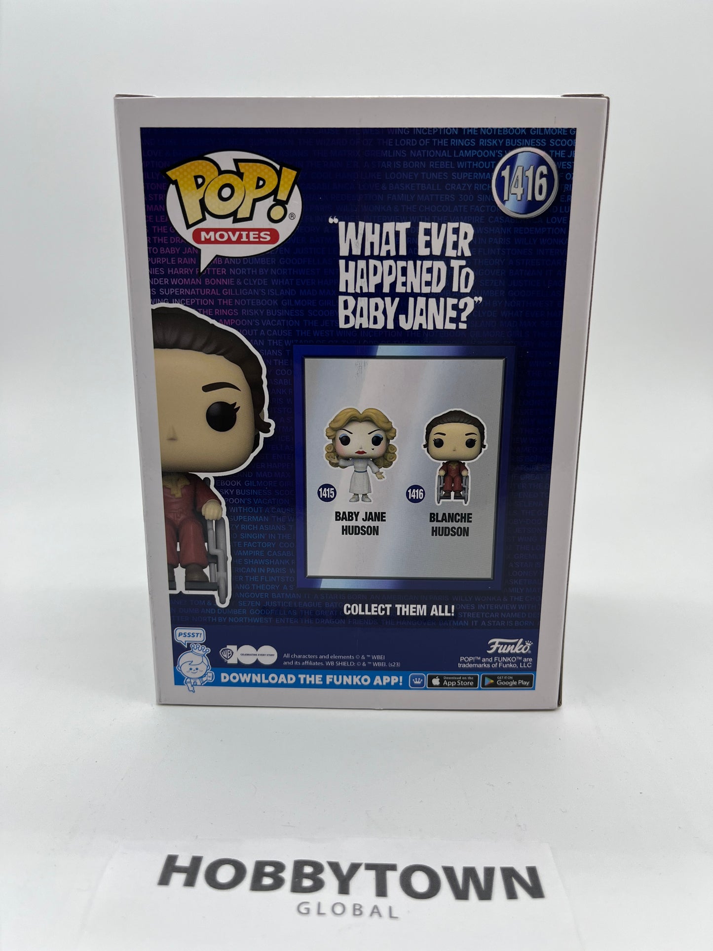 Funko  POP! Movie: What Happened to Baby Jane? Blanche Hudson 'CHASE' #1416 B + W Collectible Vinyl Figure