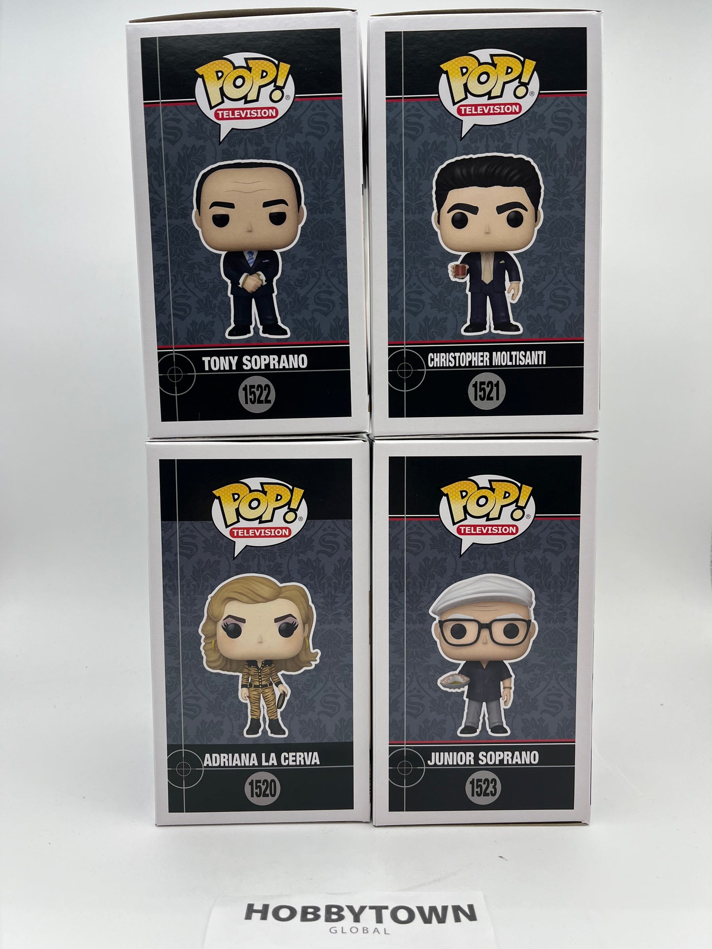 Funko Pop! The Sopranos Set of 4- Tony Soprano, Christopher Moltisanti, Adriana La Cerva, and Junior Soprano