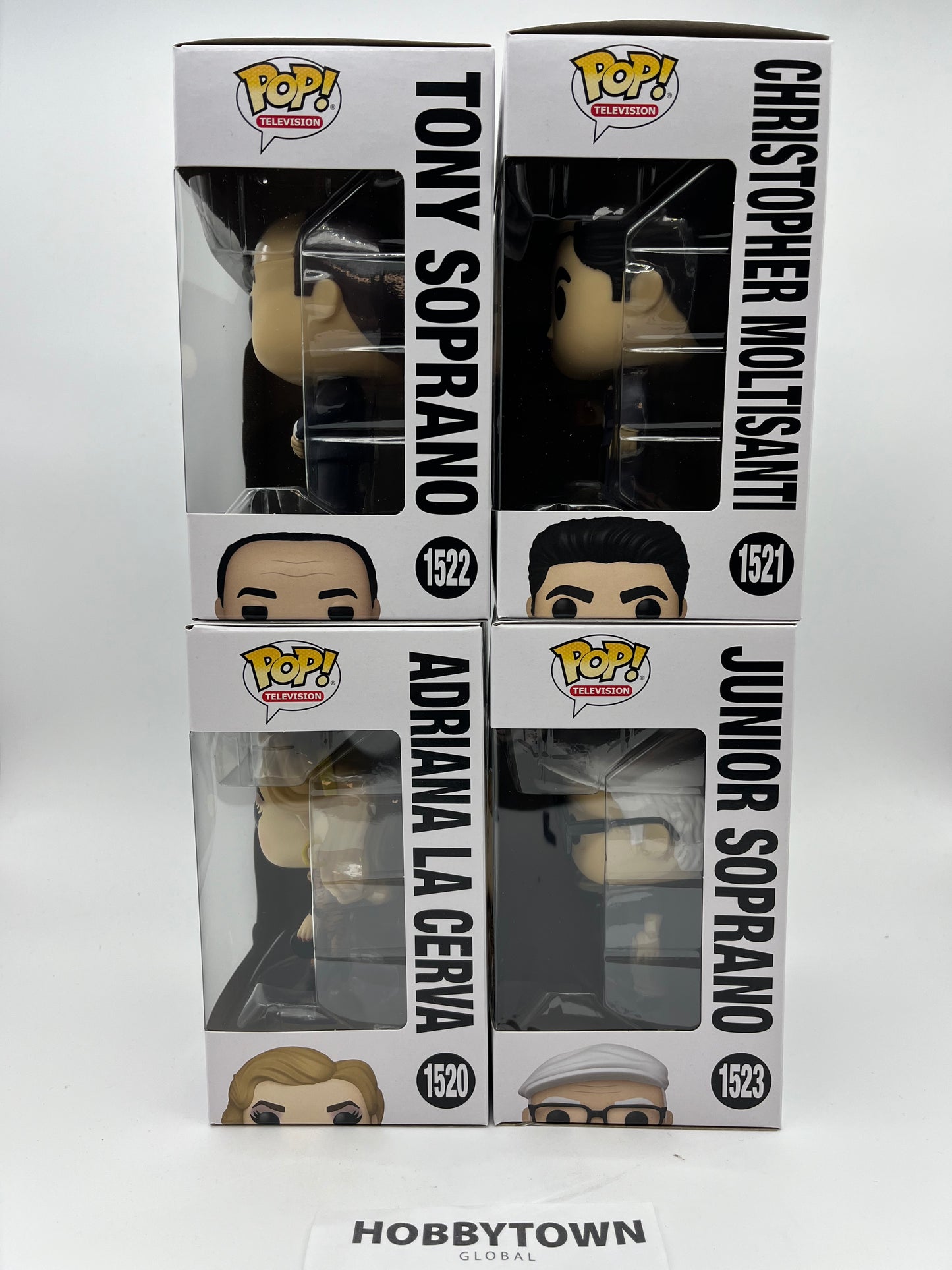 Funko Pop! The Sopranos Set of 4- Tony Soprano, Christopher Moltisanti, Adriana La Cerva, and Junior Soprano