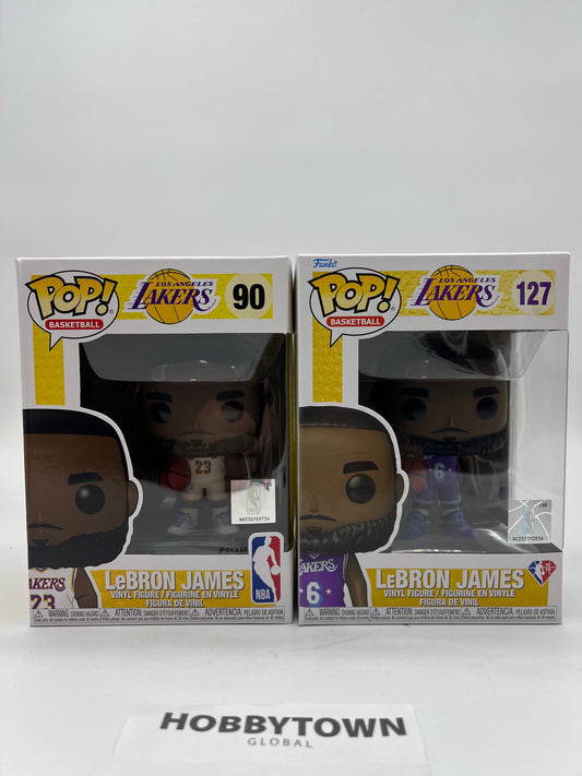 Funko Pop! Lebron James - Set of 2 - LA Lakers White and Purple Jersey