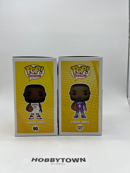 Funko Pop! Lebron James - Set of 2 - LA Lakers White and Purple Jersey
