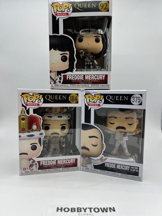 Funko Pop! Queen Freddie Mercury - Set of 3 - King , I Was Born to Love You