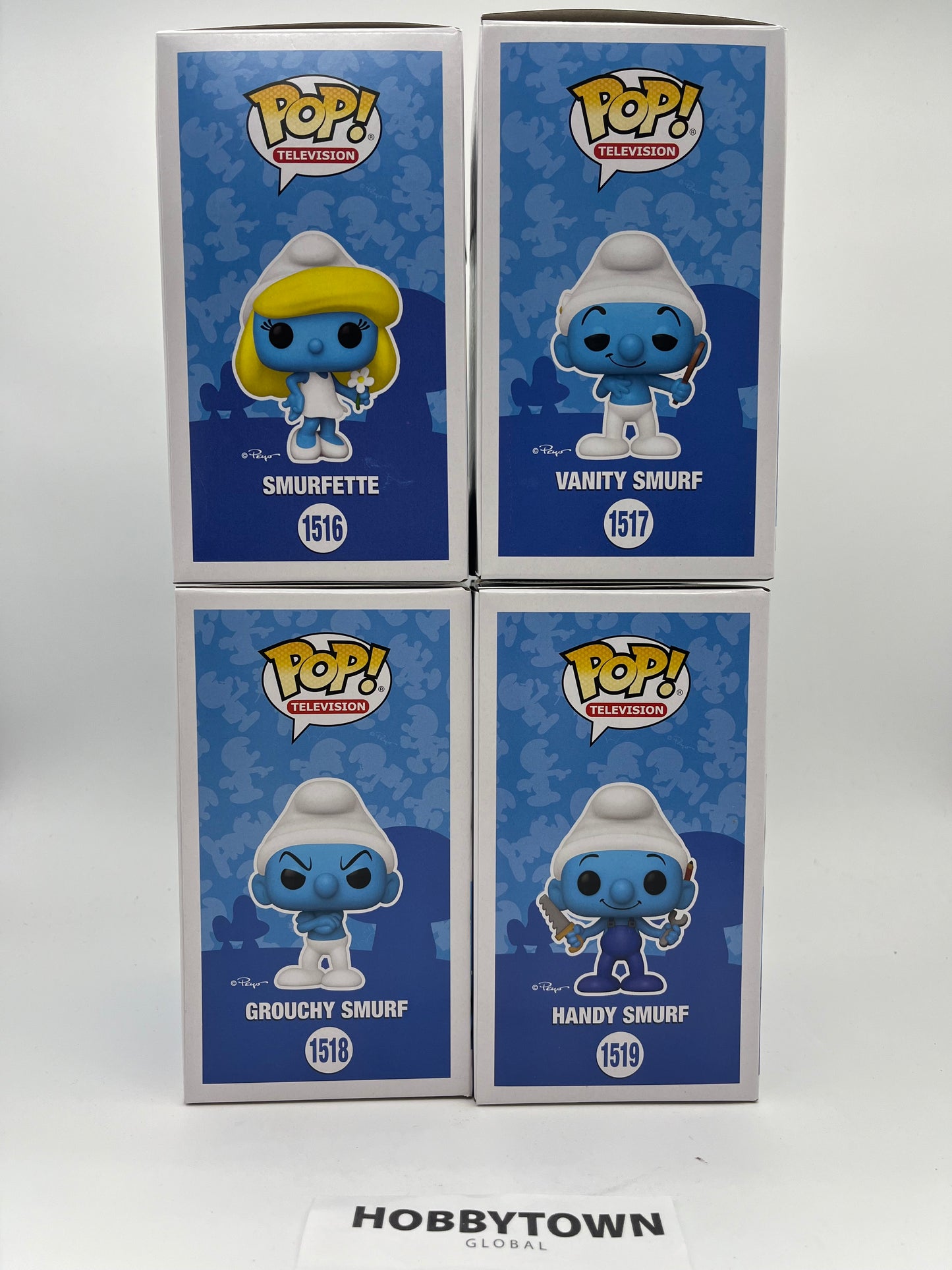 Funko Pop! The Smurfs - Set of 4 - Smurfette, Vanity Smurf, Handy Smurf, Grouncy Smurf Collectible Vinyl Figures