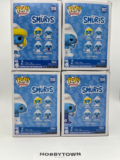 Funko Pop! The Smurfs - Set of 4 - Smurfette, Vanity Smurf, Handy Smurf, Grouncy Smurf Collectible Vinyl Figures