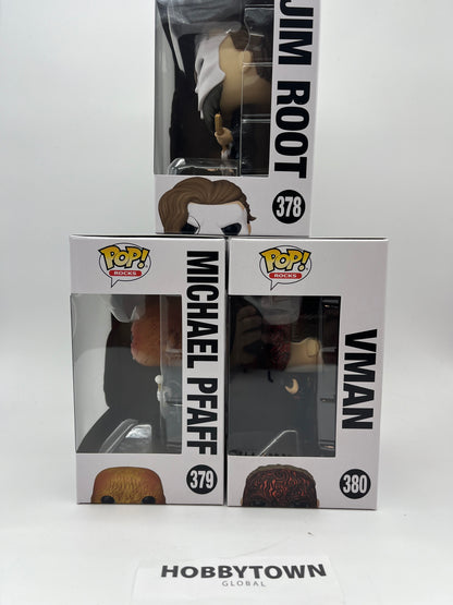 Funko Pop! Rocks: Slipknot- Set of 3 - Jim Root #378 Michael Pfaff #379 VMAN #380 Collectible Vinyl Figure