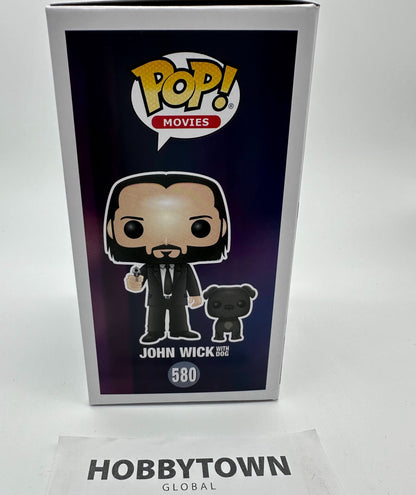 Funko Pop! Movies: John Wick - John Wick in Black Suit with Dog Buddy #580 Collectible Vinyl Figure