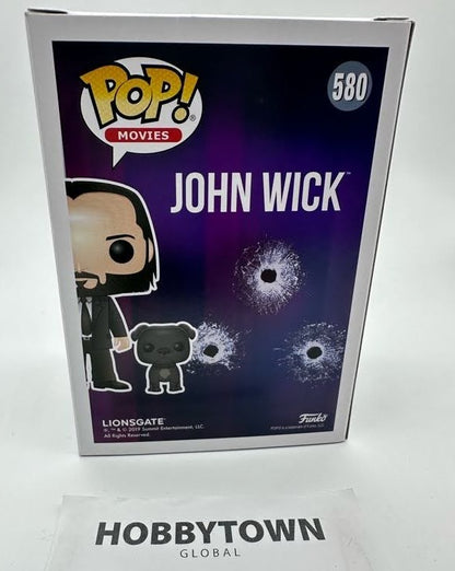 Funko Pop! Movies: John Wick - John Wick in Black Suit with Dog Buddy #580 Collectible Vinyl Figure