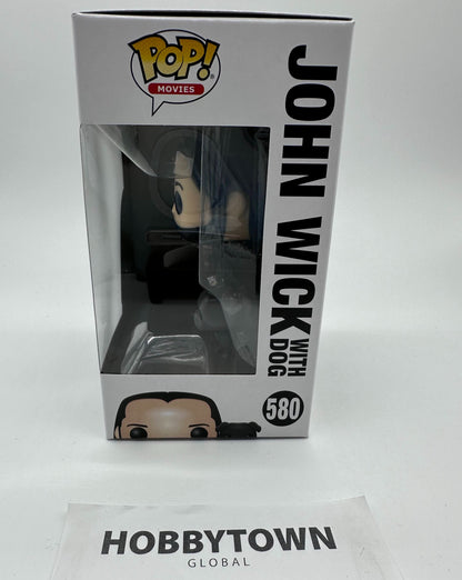 Funko Pop! Movies: John Wick - John Wick in Black Suit with Dog Buddy #580 Collectible Vinyl Figure