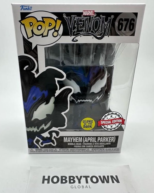 Funko Pop! Venom Mayhem (April Parker) Glow in The Dark Special Edition #676 Collectible Vinyl FIgure