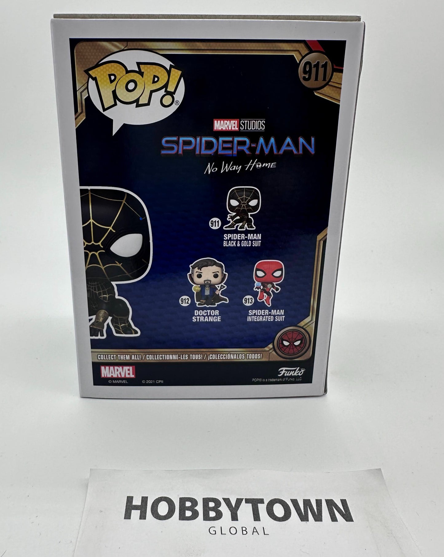 Funko POP Marvel: Spider-Man: No Way Home - Spider-Man in Black and Gold Suit #911 Collectible Vinyl Figure