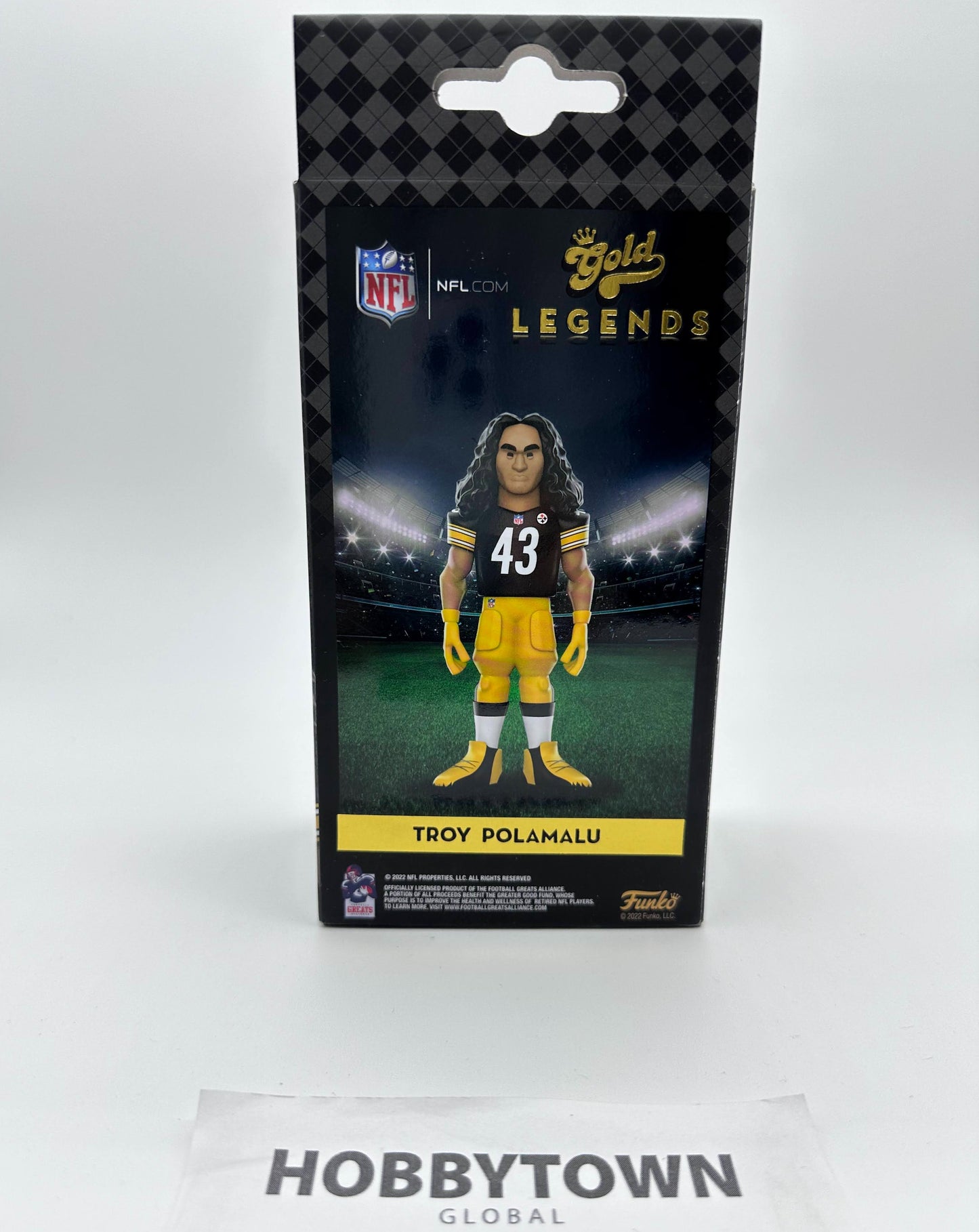 Funko Gold Vinyl: NFL - Troy Polamalu in Black Pittsburgh Steelers Jersey 5 Inch Premium Collectible Vinyl Figure