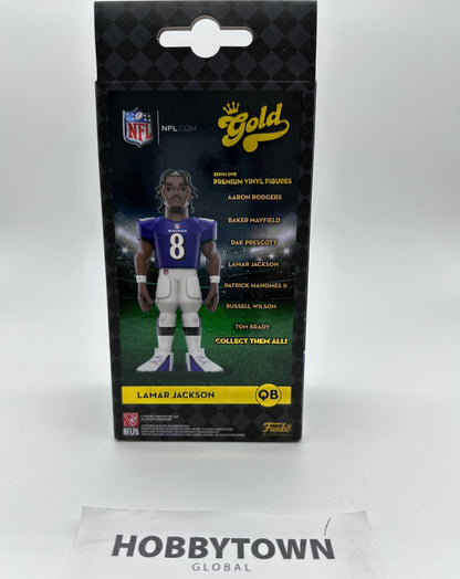 Funko Gold Vinyl: NFL - Lamar Jackson in Purple Baltimore Ravens Jersey  5 Inch Premium Collectible Vinyl Figure