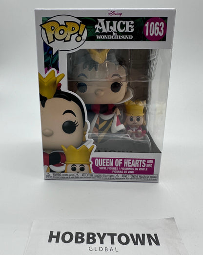 Funko POP! Disney: Alice in Wonderland 70th - Queen of Hearts with King #1063 Collectible Vinyl Figure