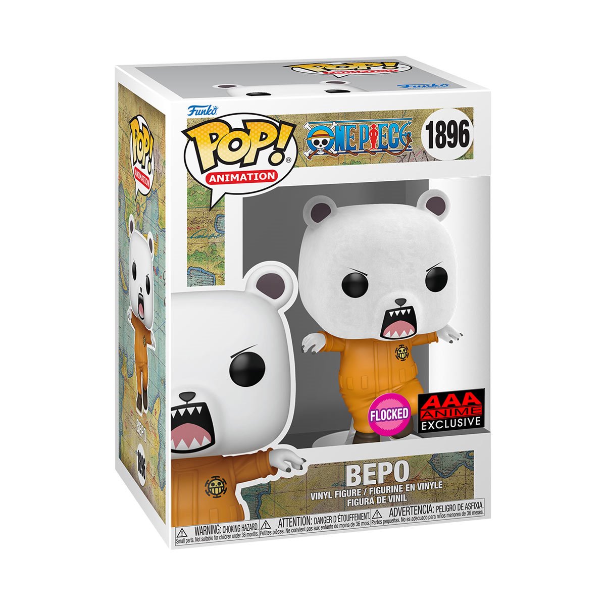Funko Pop One Piece - Bepo (Flocked) Figure (AAA Anime Exclusive)