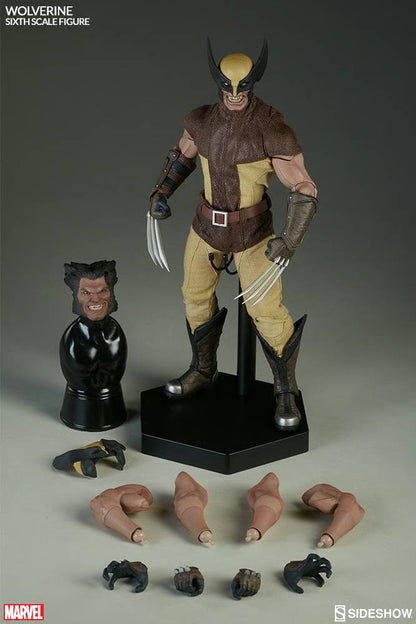 Sideshow X-Men: Wolverine (Brown Suit) 1/6 Scale Action Figure